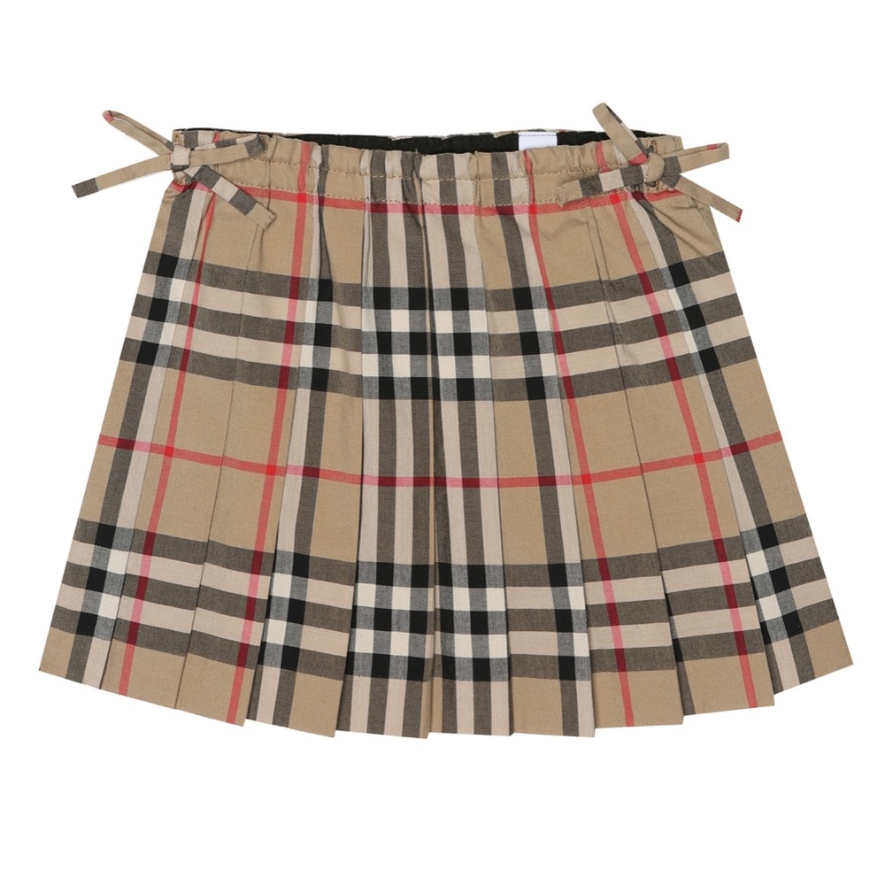 NWT Burberry Pearly Check Girls Skirt